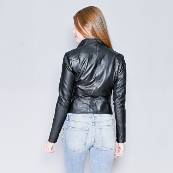 MACKAGE Black Dinah Leather Jacket NWT - Picture 4 of 7